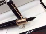 2018 Fake Montblanc M Fountain Pen Black Resin Rose Gold Clip (2)_th.jpg